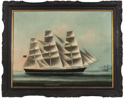 Golden Spur Guernsey: il clipper del commercio cinese che sventola la bandiera cinese per protezione, c.1872 da Unbekannt Unbekannt